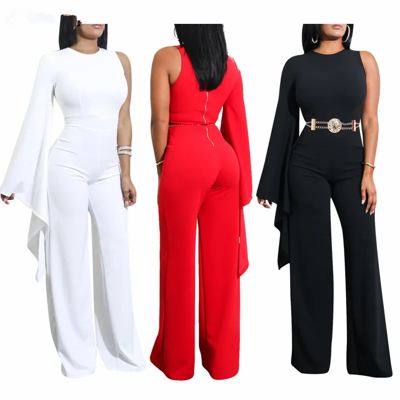 

Women Personality Jumpsuit Romper One Shoulder Overalls Fashion Sexy Female Wear Jumpsuits For Elegant Lady Comfortable Clothing