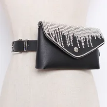 Новая весенне-летняя черная поясная сумка из искусственной кожи с кисточками, мини-кнопка для сумки с ремнем, подходящая ко всему женская мода, 422