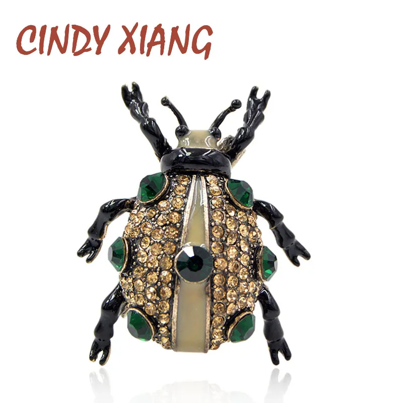 

CINDY XIANG 3 Colors Available Rhinestone Beetle Brooches for Women and Men Shipping Bugs Brooch Pin Fashion Jewelry Good Gift