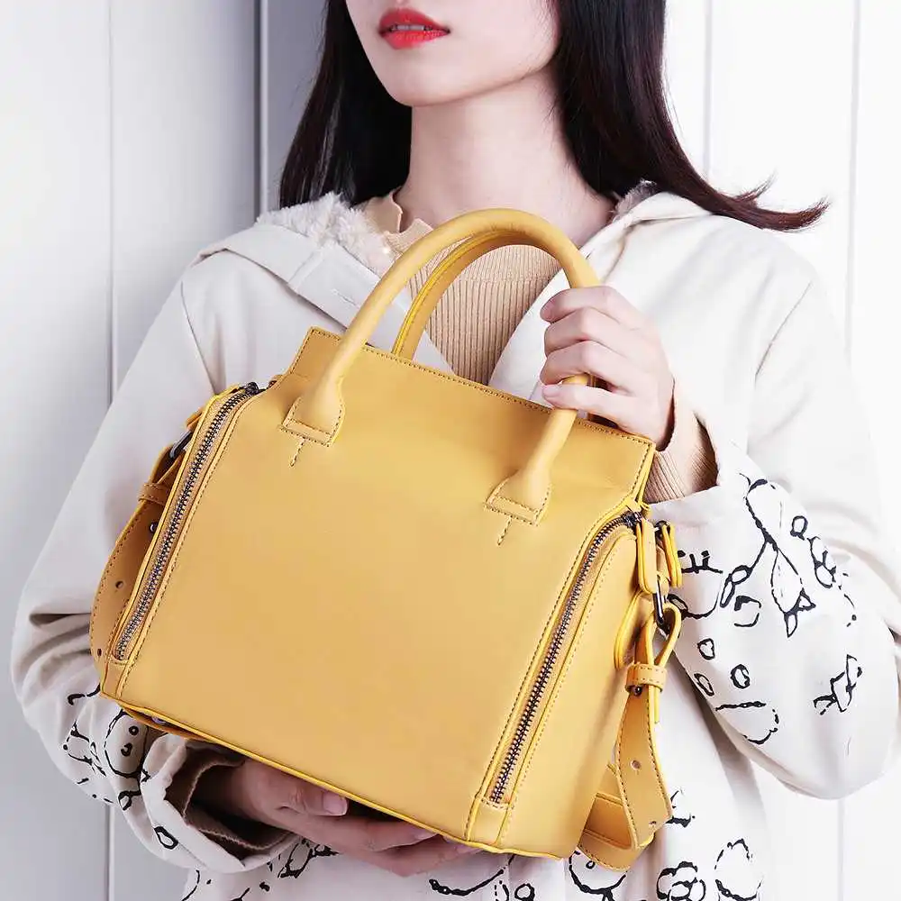 Bolso de mano amarillo de gran capacidad para mujer bolso de mano para mujer