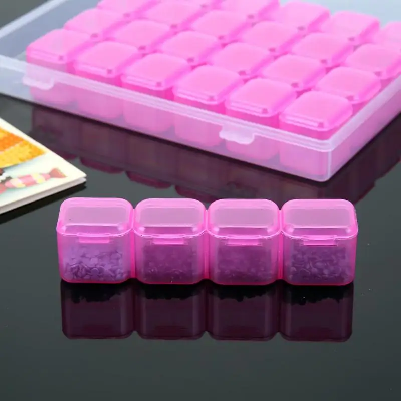56 Grids Transparent Storage Case Jewelry Box Diamond Embroidery Crystal Bead Organizer Gadgets Storage Box