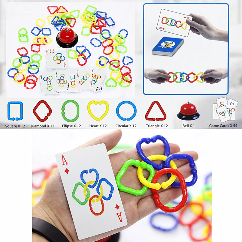 

Interlocking Snapped Ring Clasp Training Logic Thinking Ability Puzzle Toys Parent-Child Interactive Desktop Game