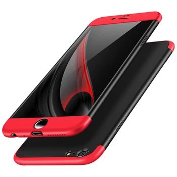 

100PCS 360 Degree Full Cover Protective case For iphone XS 7 8 plus Phone Shell For iphone 6P XR PC+Plastic Protection