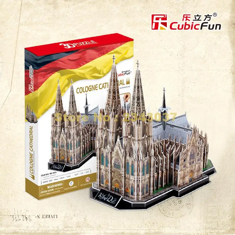 

Cubicfun MC160H 179pcs World Famous Architecture Cologne Cathedral Diy 3d Paper Puzzle Model