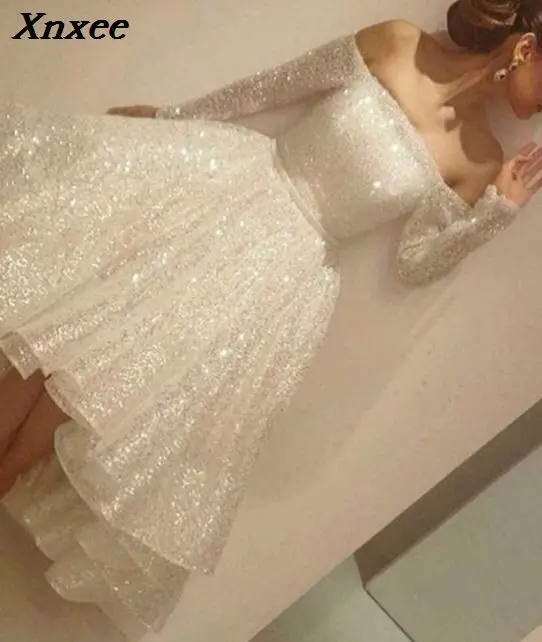 

Xnxee Women Winter Dress New Sexy Solid White Full Mini Sequins Dress 2018 Vestidos Fashion Party Dresses Vestido De Fiesta