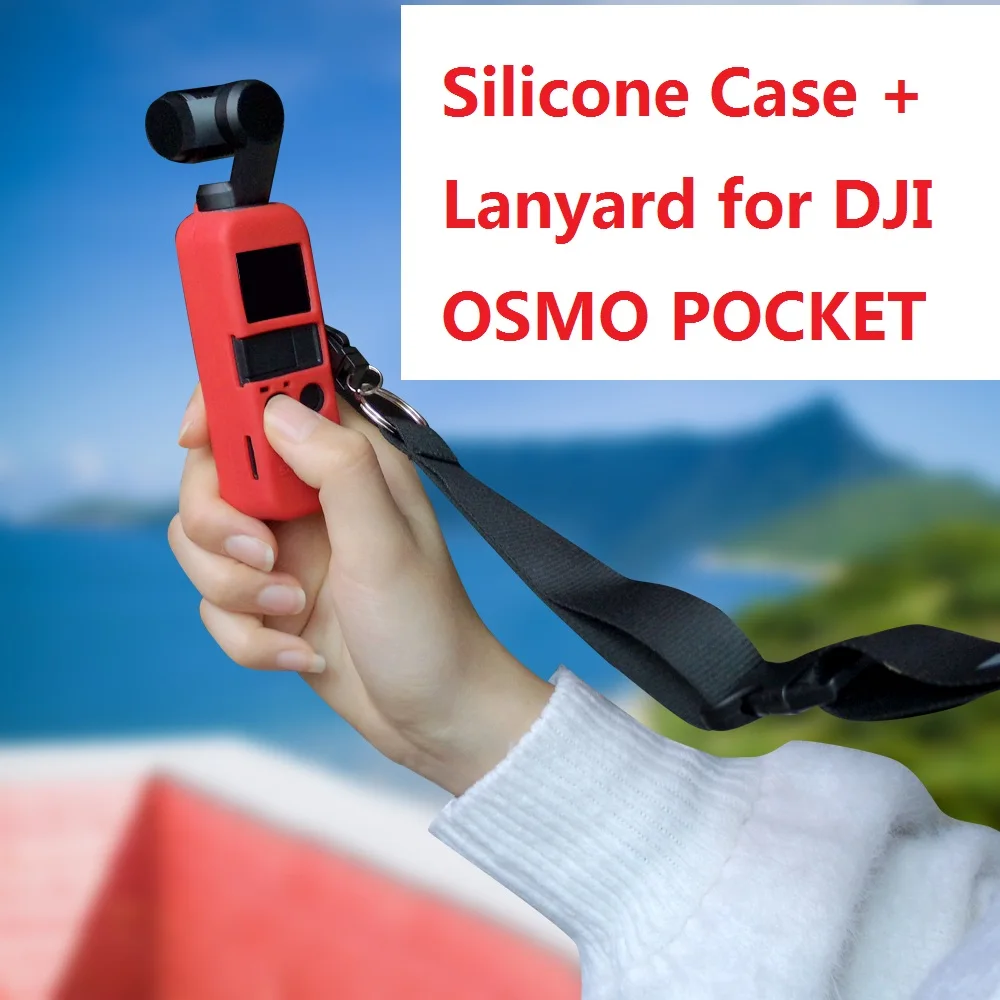 

Gimbal Camera Silicone Cover Case Sling Strap Lanyard for DJI OSMO POCKET Protective Accessory