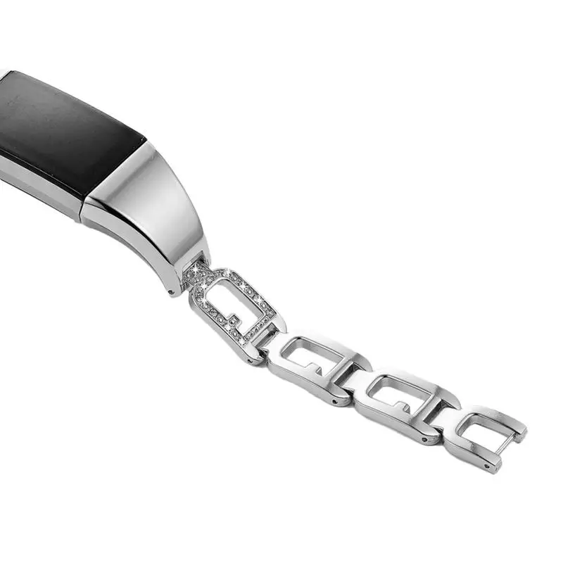 

Unisex Zinc Alloy Watchbands For Fitbit Charge2 Neutral Gold Silver Sturdy Durable Alloy Watchbands Wristband Large Strap Newly