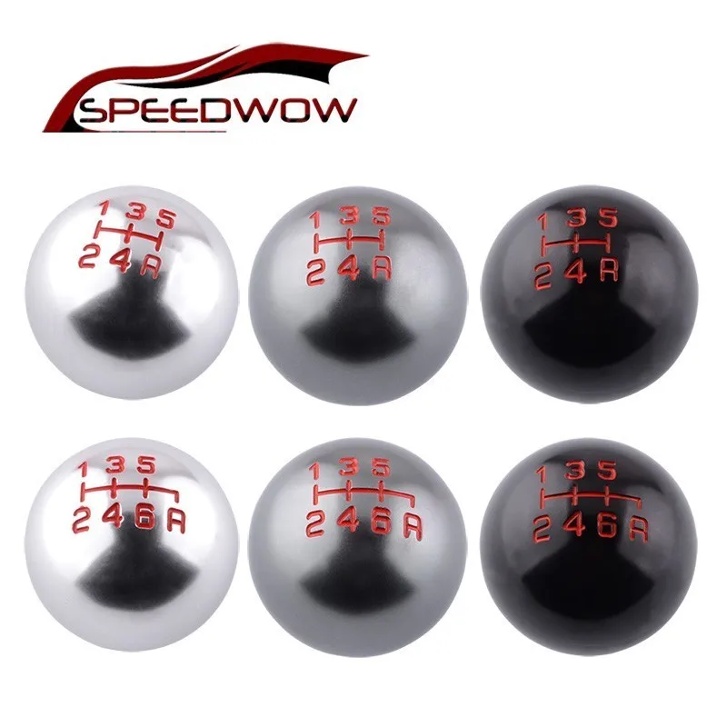 

SPEEDWOW 5/6 Speed Manual Gear Shift Knob Ball M10x1.5 Thread Shifter Lever Handle For Honda /Civic /Fit /City