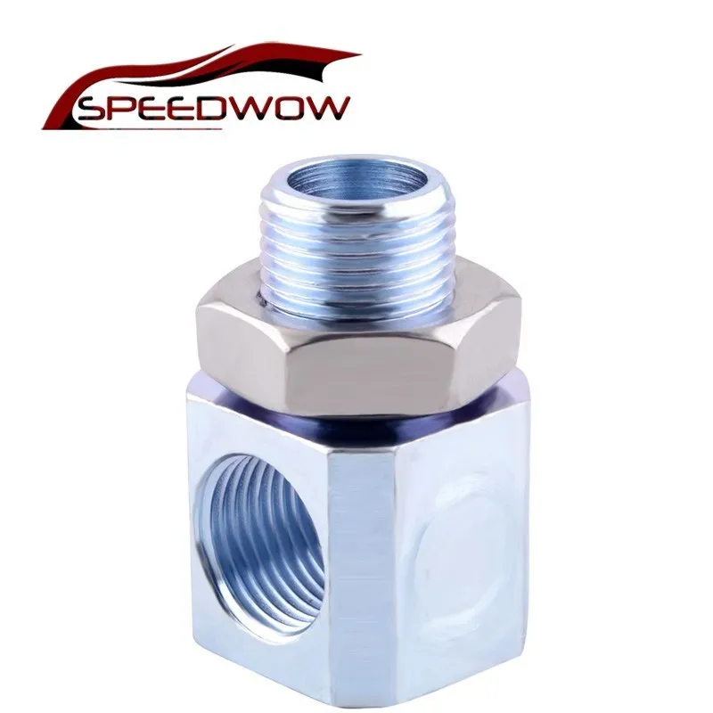 

SPEEDWOW M18 x 1.5 Angle Adapter Oxygen Sensor Contain Catalytic Converter Extender O2 Bung Extension Spacer