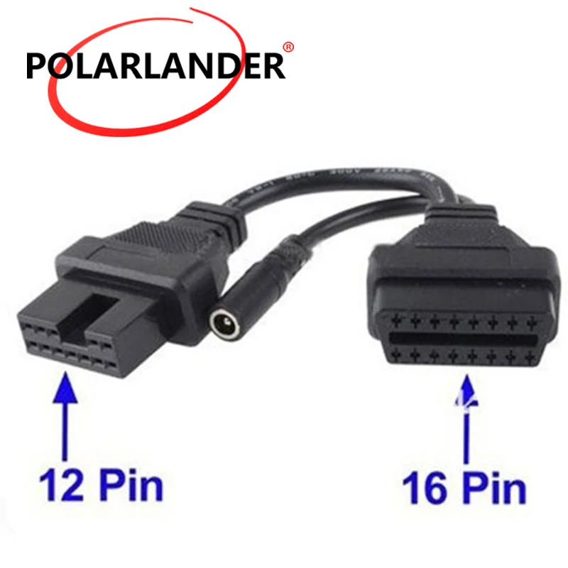 Кабель для диагностики автомобилей Mitsubishi 12pin к 16pin OBD2 кабель Услуги соединитель