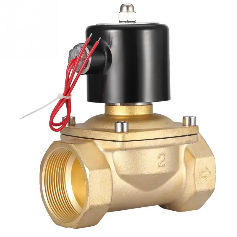 DN50 AC220V NC Электромагнитный клапан 2 дюймовый двухсторонний латунный