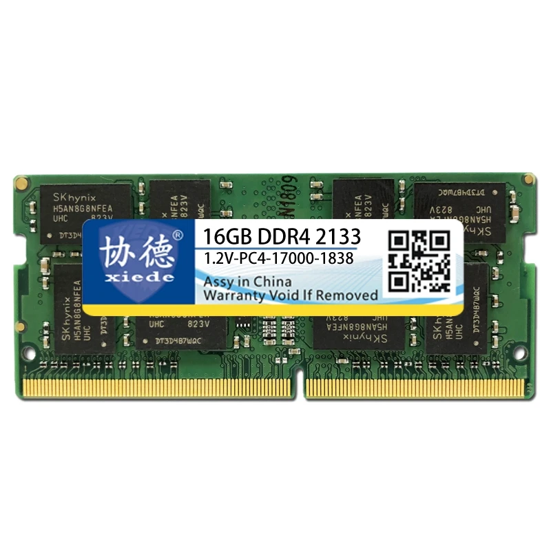 

Xiede Laptop Memory Ram Module Ddr4 2133 Pc4-17000 288Pin Dimm 2133Mhz For Notebook