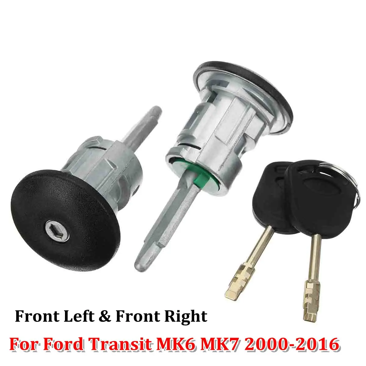 

2pcs Car Front Left & Right Door Lock Barrels 2 Keys 060638 YC15-V220K51AA 4060639 YC15-V22 for Ford Transit MK6 MK7 2000-2016