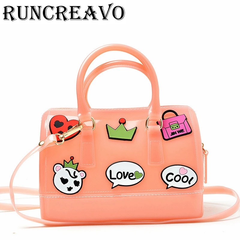 

2019 crossbody bags for women leather handbags luxury handbags women bags designer Silicone boston jelly tote bag sac a main