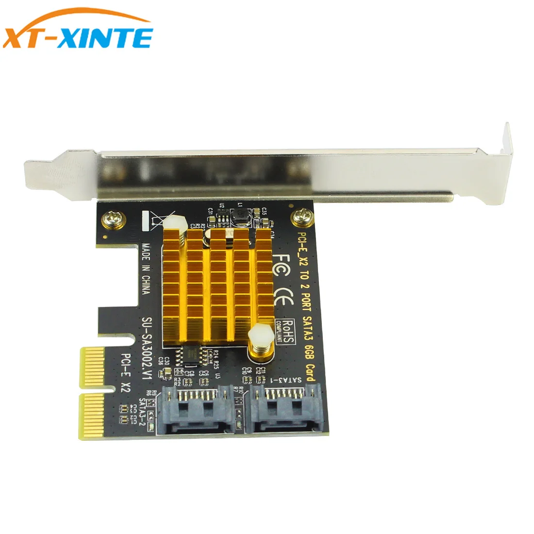 Адаптер расширения PCI E Express для SATA3.0 SATA 3 III 6 Гбит/с 2 порта контроллера с