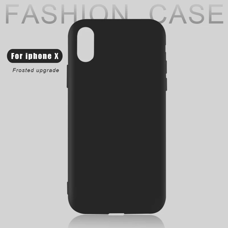 Черный чехол ТПУ для iPhone X Xs 5 8 дюйма XS max 6 XR 1 матовый черный мягкий телефона 7 6S Plus 5S