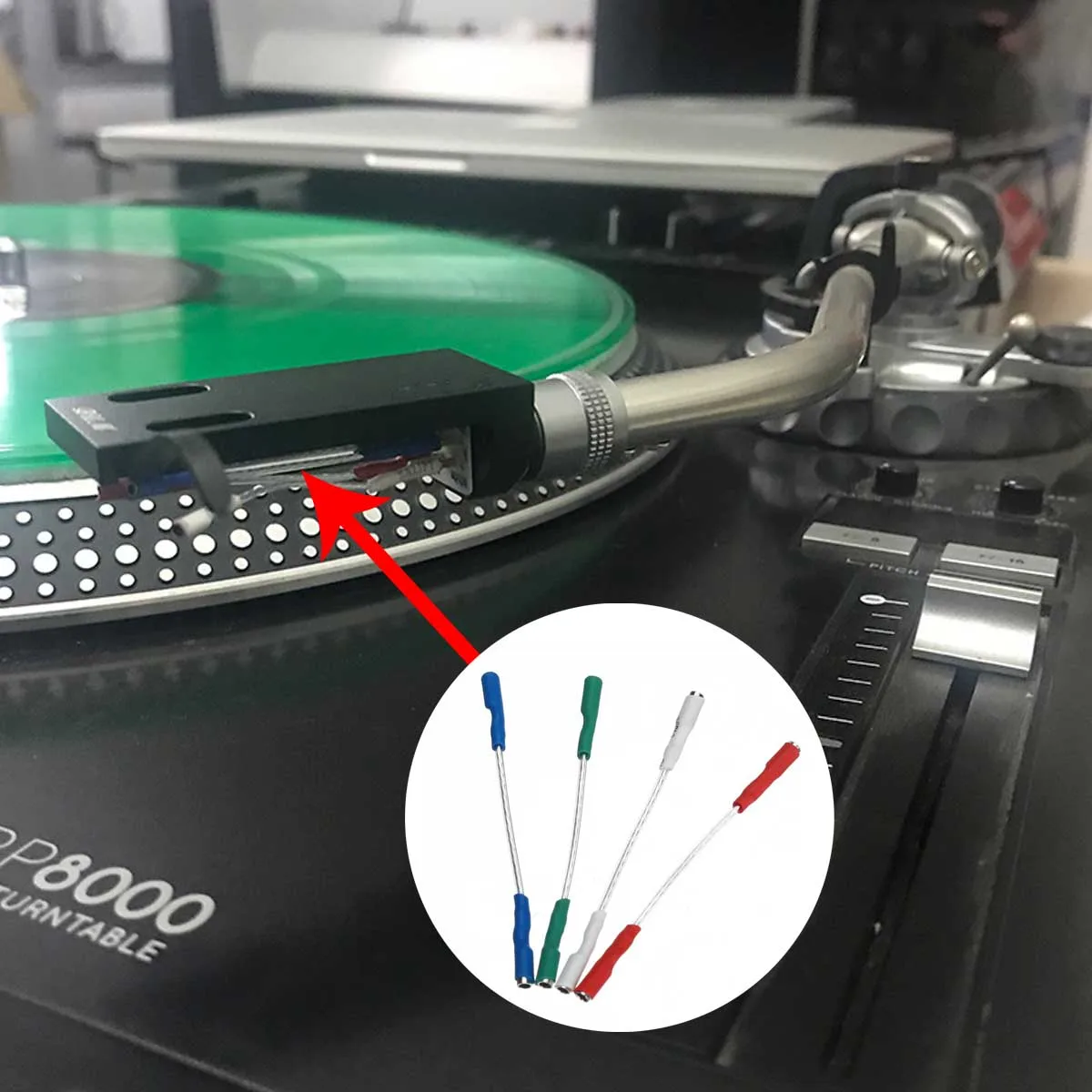 

4Pcs 50mm 5N Sliver Leads Header Headshells Wire Cable Litz Universal For 1.2-1.3mm Pins Turntable Phono Headshells Wire Cable
