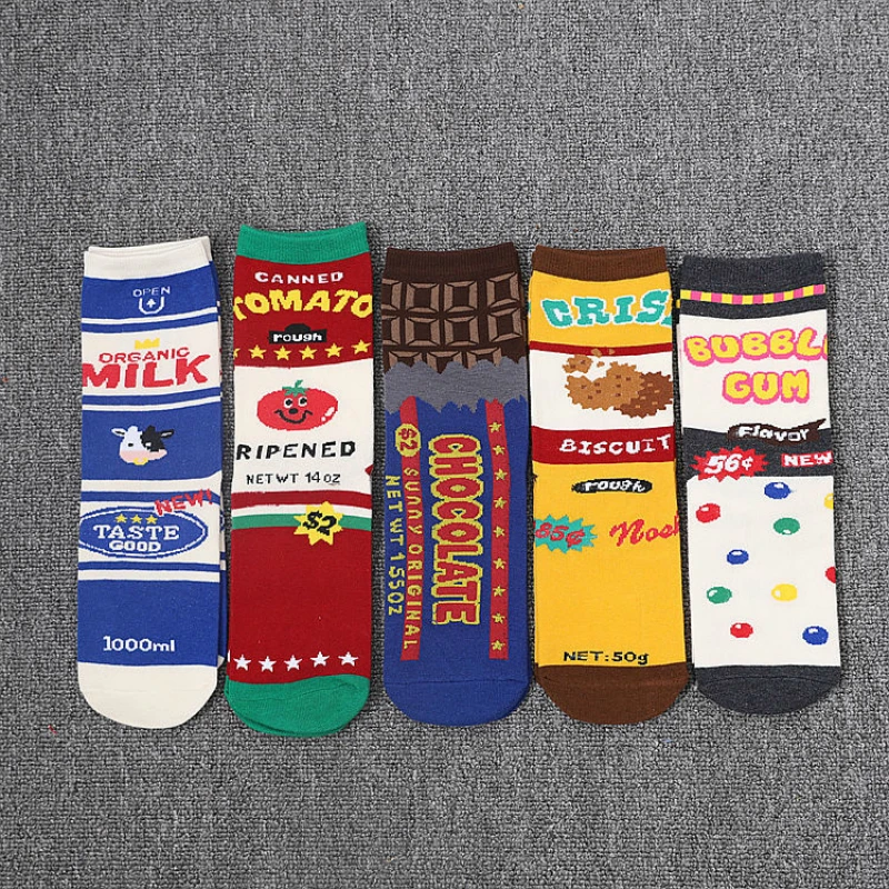 

Funny Women Socks Cotton Harajuku Crazy Cartoon Amazing Fun Socks Happy Hip Hop Girls Cute Socks Cool Fashion Sokken Milk Sock