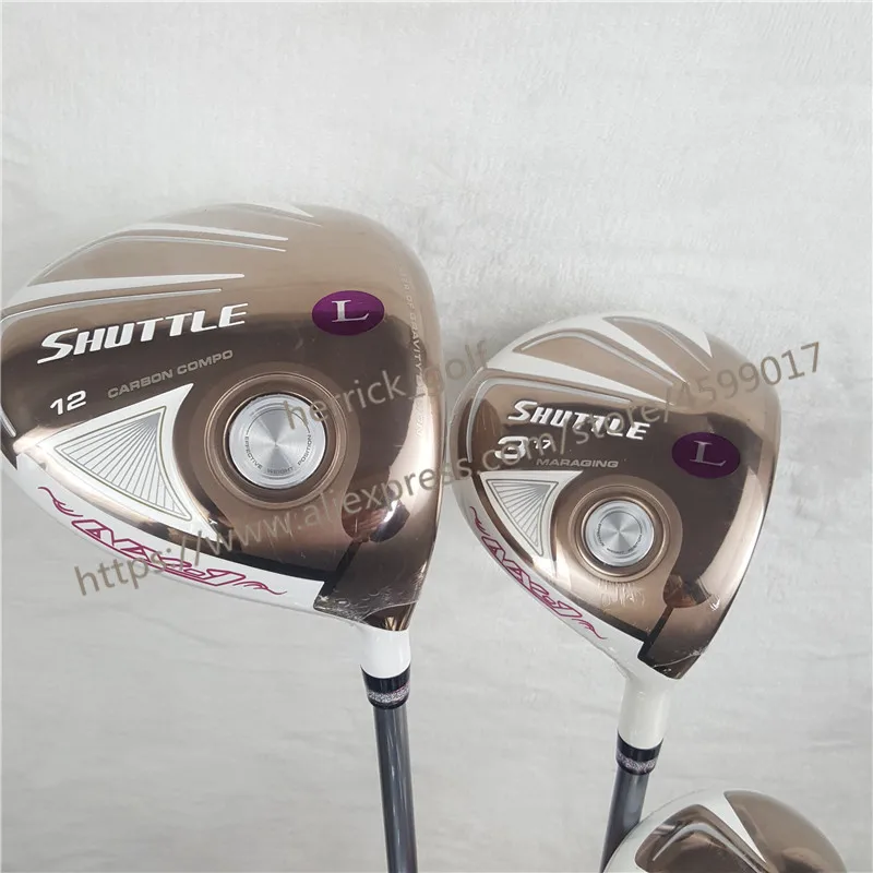 New womens Golf clubs Maruman SHUTTLE driver+fairway wood+Hybrid+iron+putter+Bag Golf complete set of clubs Graphite