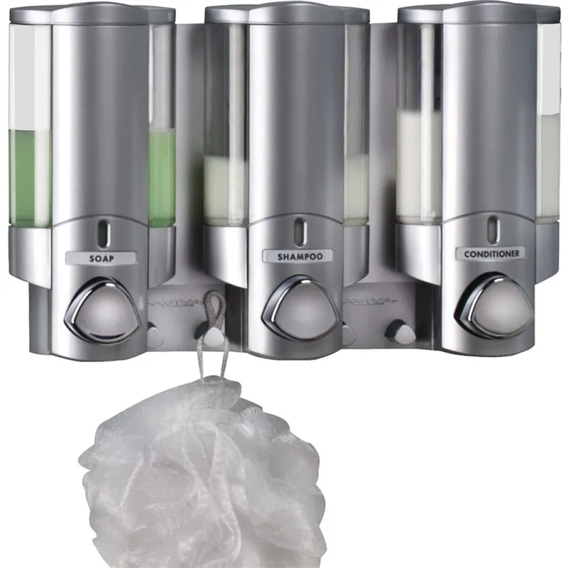 Wall Mounted KC-DK03 Three Chamber Dispenser Lotion Liquid Soap Dispenser Set Shampoo Shower Bottle for Bathroom Kitchen Wall Mounted KC-DK03 Three Chamber Dispenser Lotion Liquid Soap Dispenser Set Shampoo Shower Bottle for Bathroom Kitchen