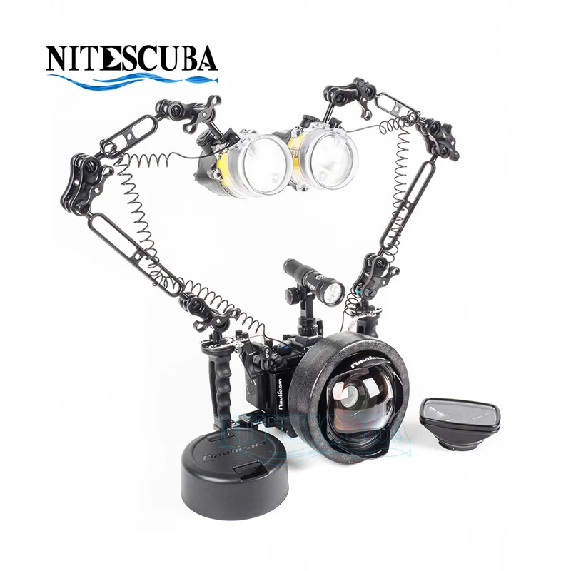 

NiteScuba Diving Nauticam housing NA- RX100 VI camera case Sea&sea strobe video light for underwater photography accessories