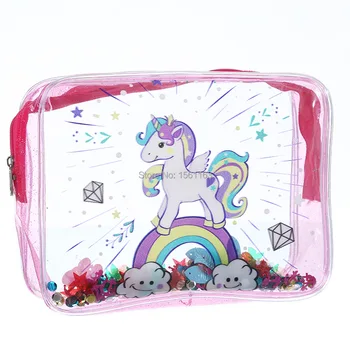 

Women's PVC Transparent Cute Unicorn Cosmetic Bag Waterproof Makeup Bag Travel Toiletry Storage Organizer Cosmetic Bag Case
