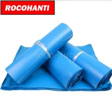 100 шт Пластиковые полиэтиленовые пакеты полиэтиленовые почтовые пакеты для доставки синий цвет пользовательские логотипы печатных принять