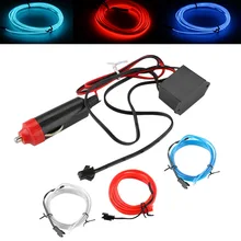 LEEPEE гибкий неон EL провода 1 м/компл. интерьера декоративные светильники Стайлинг автомобиля 12V светодиодный холодной светильник s светильник полоски