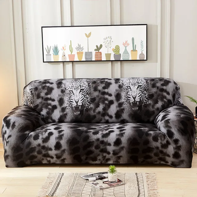 Leopard Plaid Pattern Sofa Cover Slip Resistant Old Protective Leopard Plaid Pattern Sofa Cover Slip Resistant Old Protective Slipcover Couch Sectional