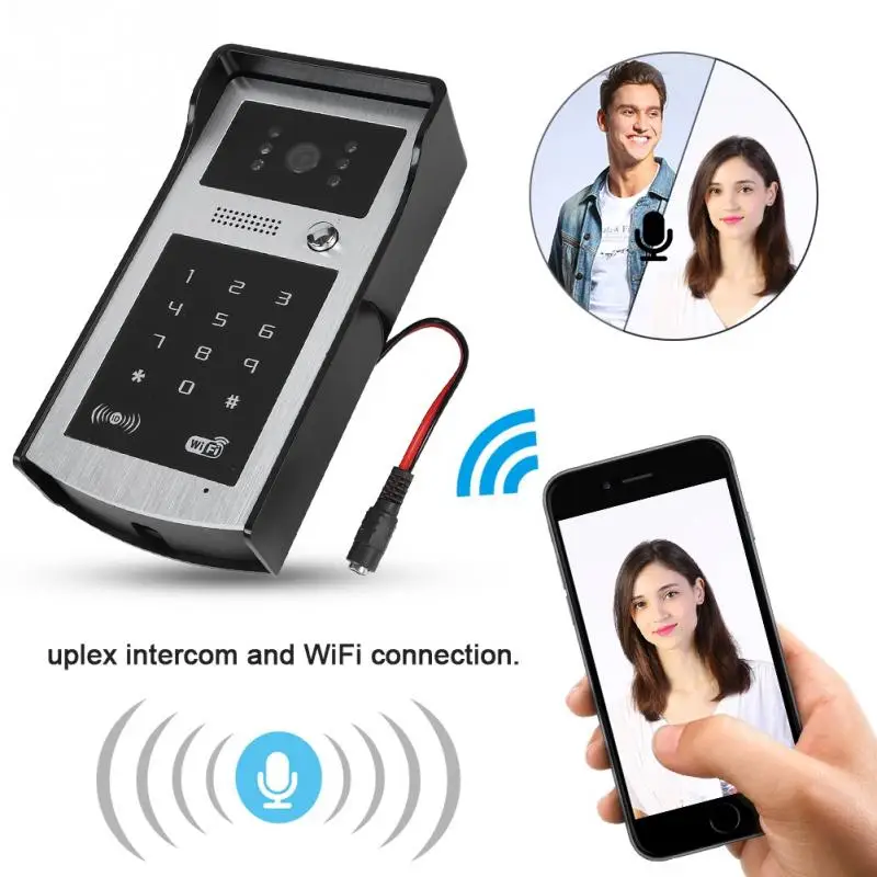 

Wireless Keypad Intercom Door Bell Door Phone Wifi Waterproof Doorbell Access Control Electric Lock Hoom Security