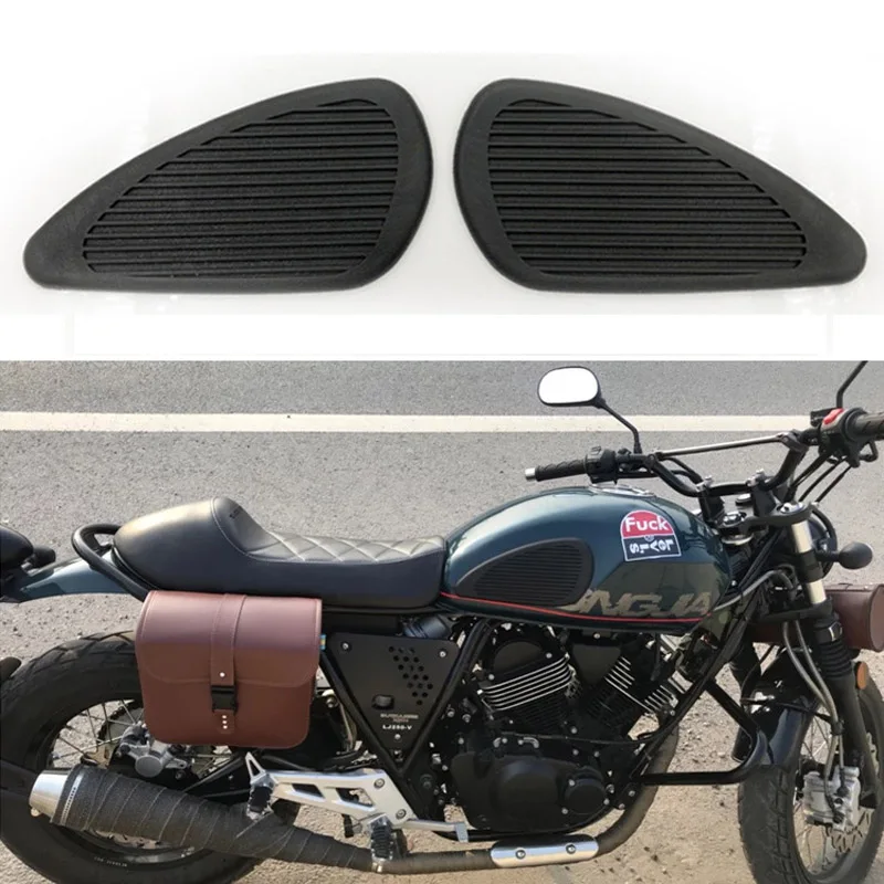 Боковая прокладка для топливного бака Cafe Racer защита Honda CB CG CL Yamaha SR XJ Suzuki GS GN GT KAWASAKI
