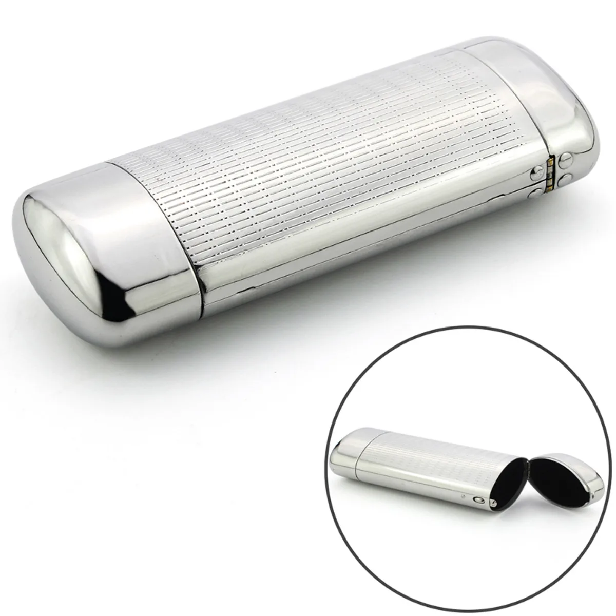 

15x5.5x3cm Silver Aluminum Metal Glasses Case Eyewear Case Medium Size Glasses Storage Box Travel Portable Eyeglasses Organizers