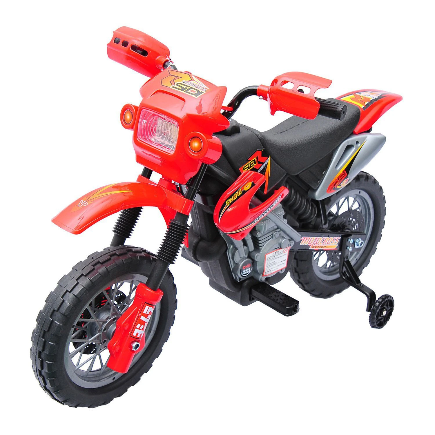 HOMCOM Moto Electrica Infantil Bateria 6 V Recargable Ninos 3 Anos Cargador  y Ruedas Apoyo RENK ROJO|Ride On Cars| - AliExpress