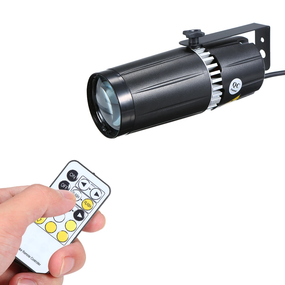 

DJ Show Party Disco Remote Control 6W Mini Spot Light Projector Lamp Stage Lighting Fixture Controller Portable for Home Bar