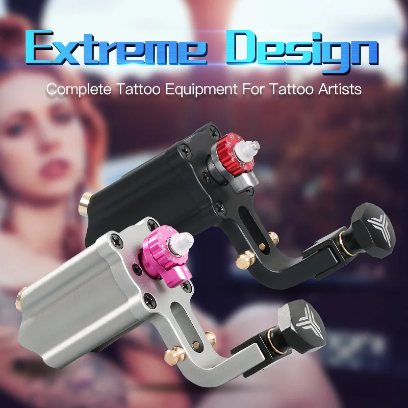 Adjustable Stroke Direct Drive Rotary Tattoo Machine RCA Cord For