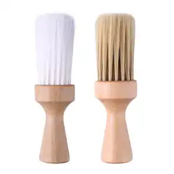Щетка для чистки волос с деревянной ручкой, инструмент для уборки волос на шею, пылесос