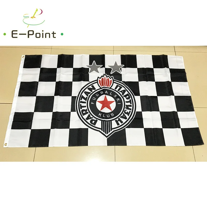 Сербия FK Partizan 3 фута * 5 футов (90*150 см) размер рождественские украшения для дома