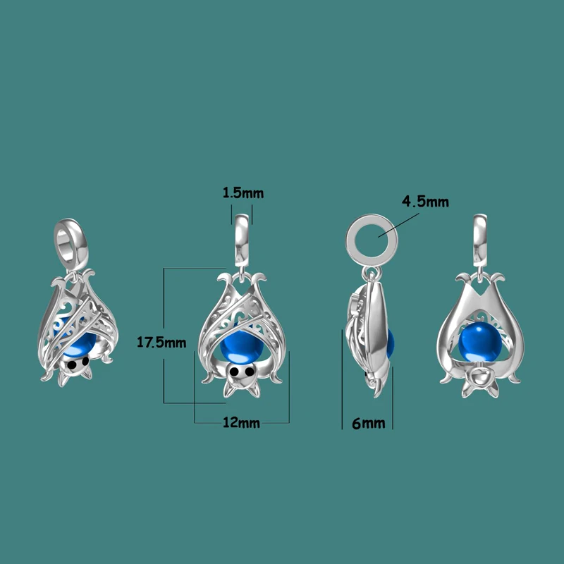 Strollgirl животных bat Firefly бабочка светящиеся шарики DIY прелести Fit Authentic Pandora Браслеты
