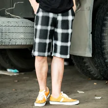 Панк мужские шорты для занятия спортом, бега, в стиле «хип-хоп» из хлопка по колено шорты для бега в английском стиле летние шорты Hombre