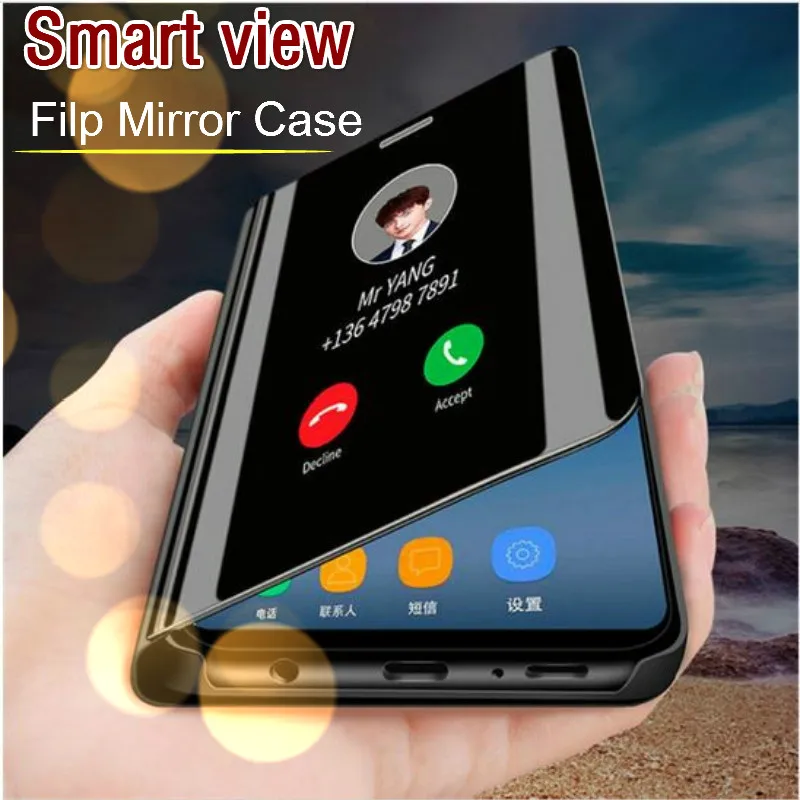 

Smart View Mirror Case For Samsung M20 M10 S10 E S8 S9 Plus S7 edge A6 A8 J4 J6 Plus A9 2018 Case on Galaxy A30 A50 A10 A40 A70
