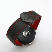 Ремешок для наручных часов для samsung Galaxy Watch 46/42 мм углеродного волокна ремень из натуральной кожи для Шестерни S3 huawei GT часы 2 Amazfit 2 ремешок для часов