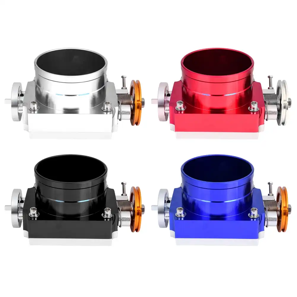 CNC UNIVERSAL 90MM HIGH FLOW 3.5/" ALLOY ALUMINUM THROTTLE BODY INTAKE MANIFOLD B