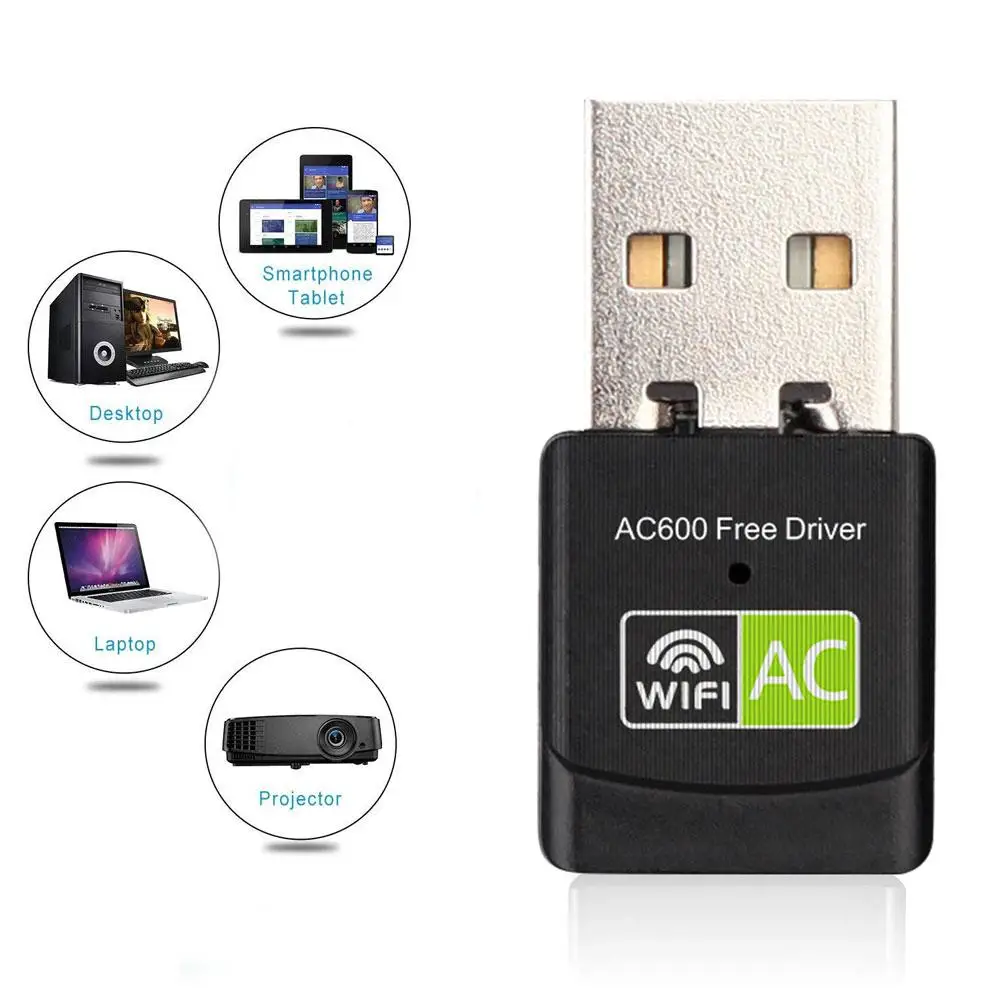 

600Mbps Dual Band Wireless USB WiFi Adapter Mini Computer Receiver Network Card for notebook tablet smart phone PC