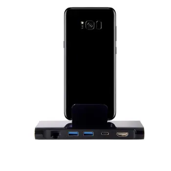 

Xiwai USB 3.1 Type-C USB-C Dock Station to HDMI & Two 3.0 Hub & Ethernet & Digital AV Multiport Adapter For S8 S9 Mate10 P20