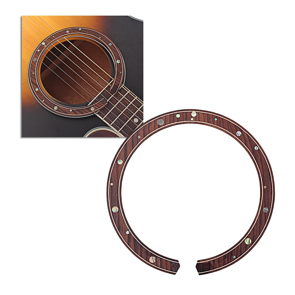 

1Pc Durable Rosewood 110mm Guitar Rosette Strip Set Width Strip Guitar Rosette Curved Strips Guitar Decals For Guitar Accessory