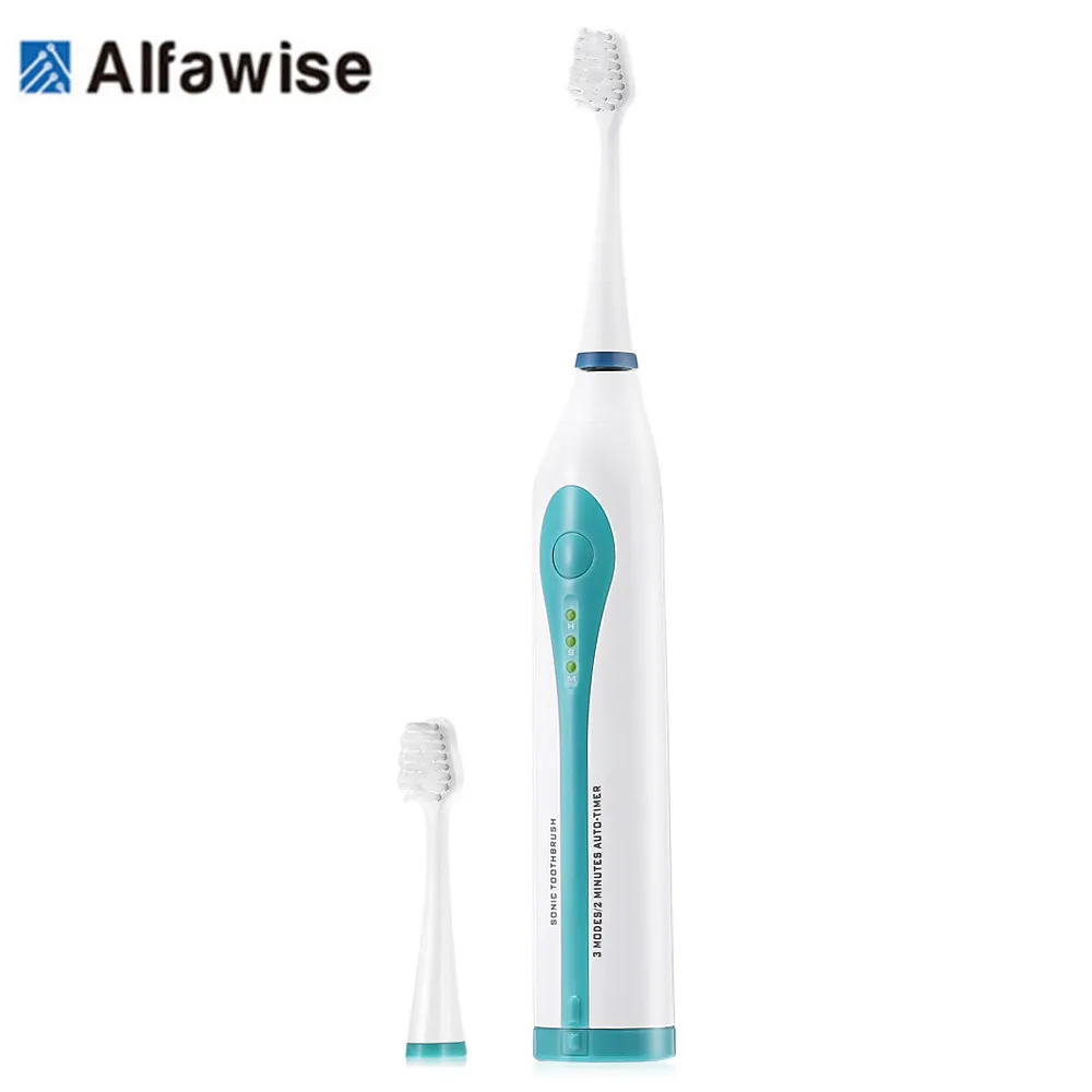 

Alfawise RST2050 Sonic ElectricToothbrush Intelligent 2-min Timing with 2 Brush Heads Ultimate Cleaning Whitening Advanced Tools