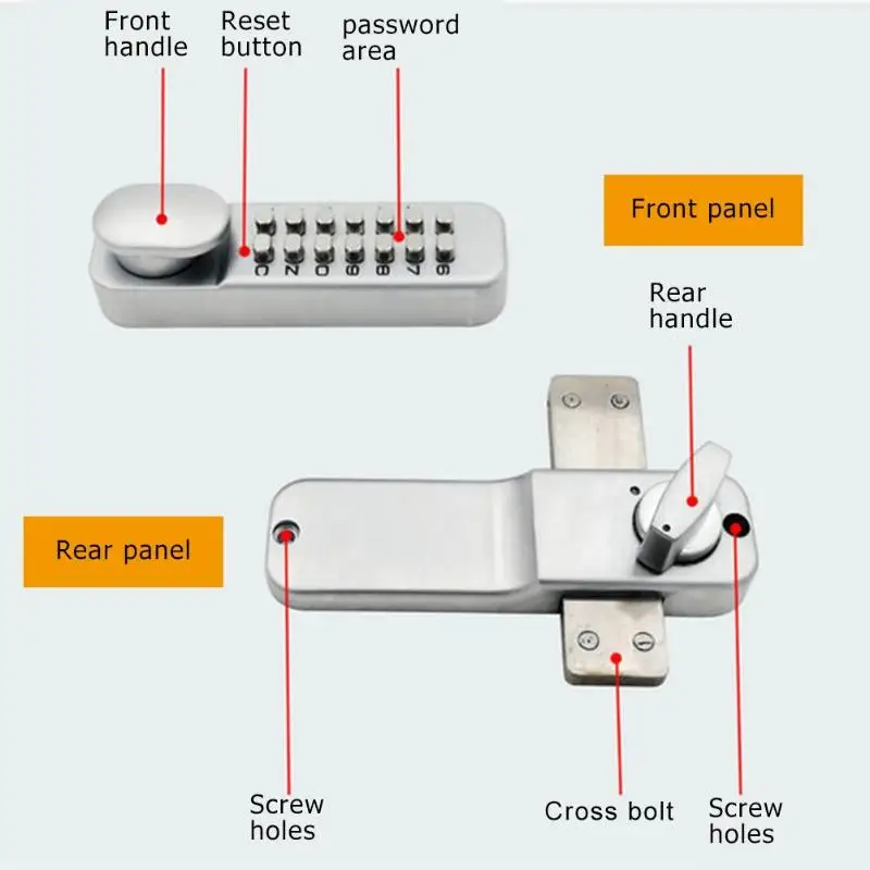 Механический цифровой дверной замок кнопочная клавиатура без ключа кодовый Комбинированный Замок Набор Водонепроницаемый влагостойкий Маленький Изысканный