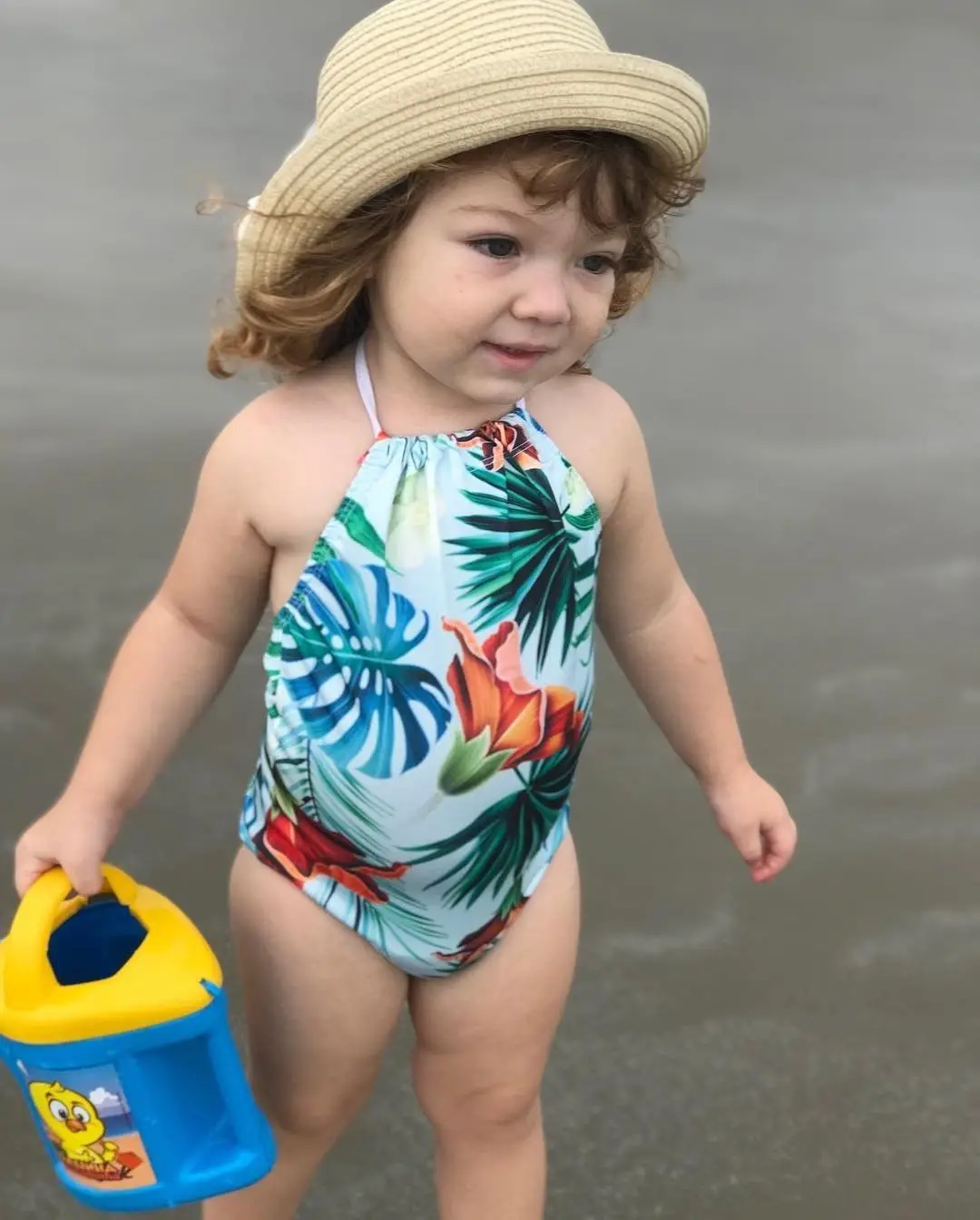 

Kids Bathing Suits Girls One Piece Bikini 2018 Children Swimwear Swimsuit Child Summer Beachwear Bathing Bandage Monokini 1-6T