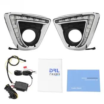 

1 Pair Car Styling Daytime Running Light Turn Signal Daylight DRL LED Lights Fog Lamp Cover for Mazda CX-5 2012-2015