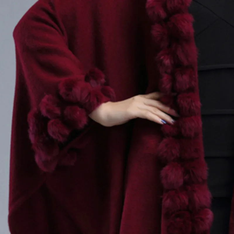 Manteau souris Cardigan Irregualr Black coffee Red Femme Imitate Lâche Fourrure Printemps Manches De eam Ld906 Chauve Lapin 2019 Longue Couleur Solide wine O0W6qfw